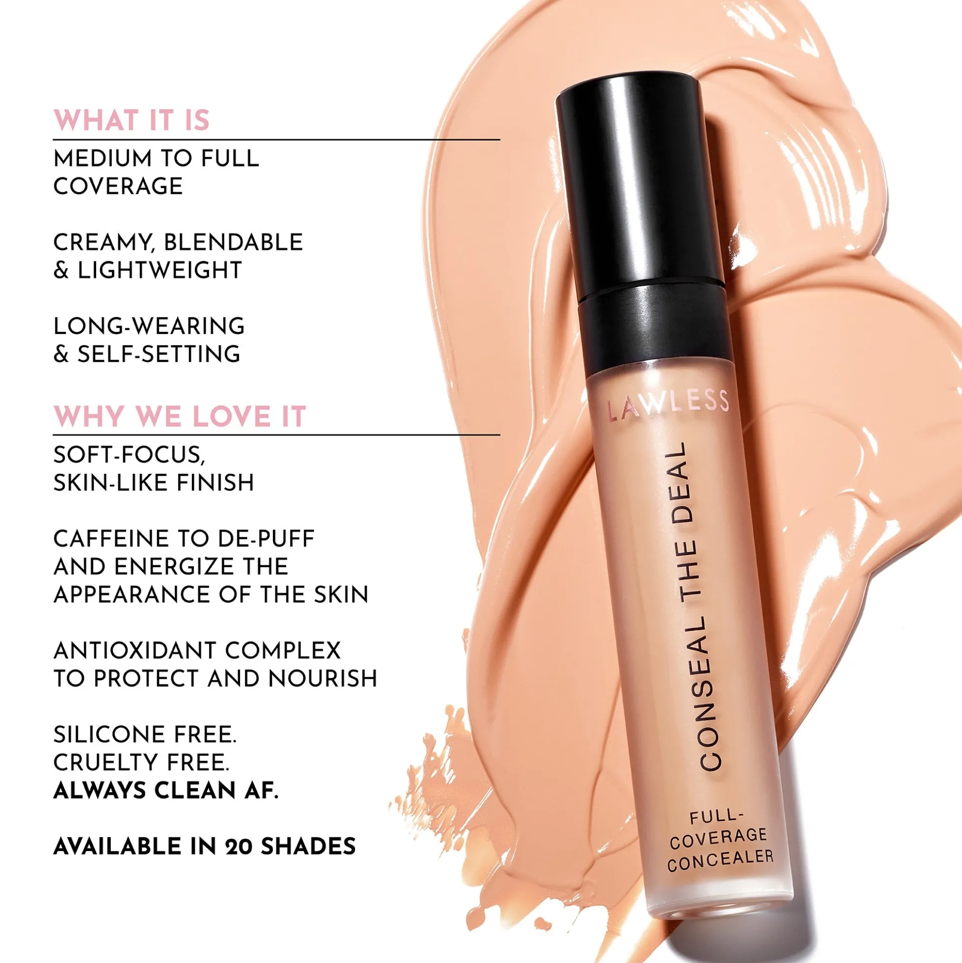 LAWLESS BEAUTY Conseal the Deal Lightweight Concealer - 5ml (various shades)