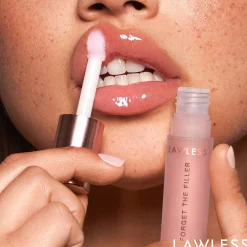 LAWLESS BEAUTY Forget The Filler Lip Plumper Line Smoothing Gloss - Mini Rosy Outlook 1.7ml
