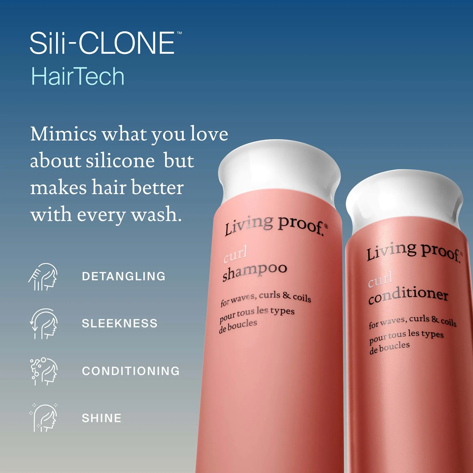 Living Proof Curl Shampoo and Conditioner Bundle for Stronger, Hydrated, Healthier Looking Curls (Worth £58)