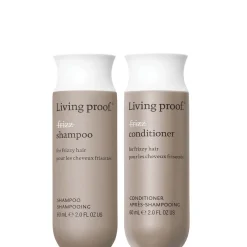 Living Proof No Frizz Shampoo and Conditioner Travel Size Bundle for Frizz Control, Smoothness and Shine