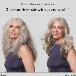 Living Proof No Frizz Shampoo and Conditioner Travel Size Bundle for Frizz Control, Smoothness and Shine