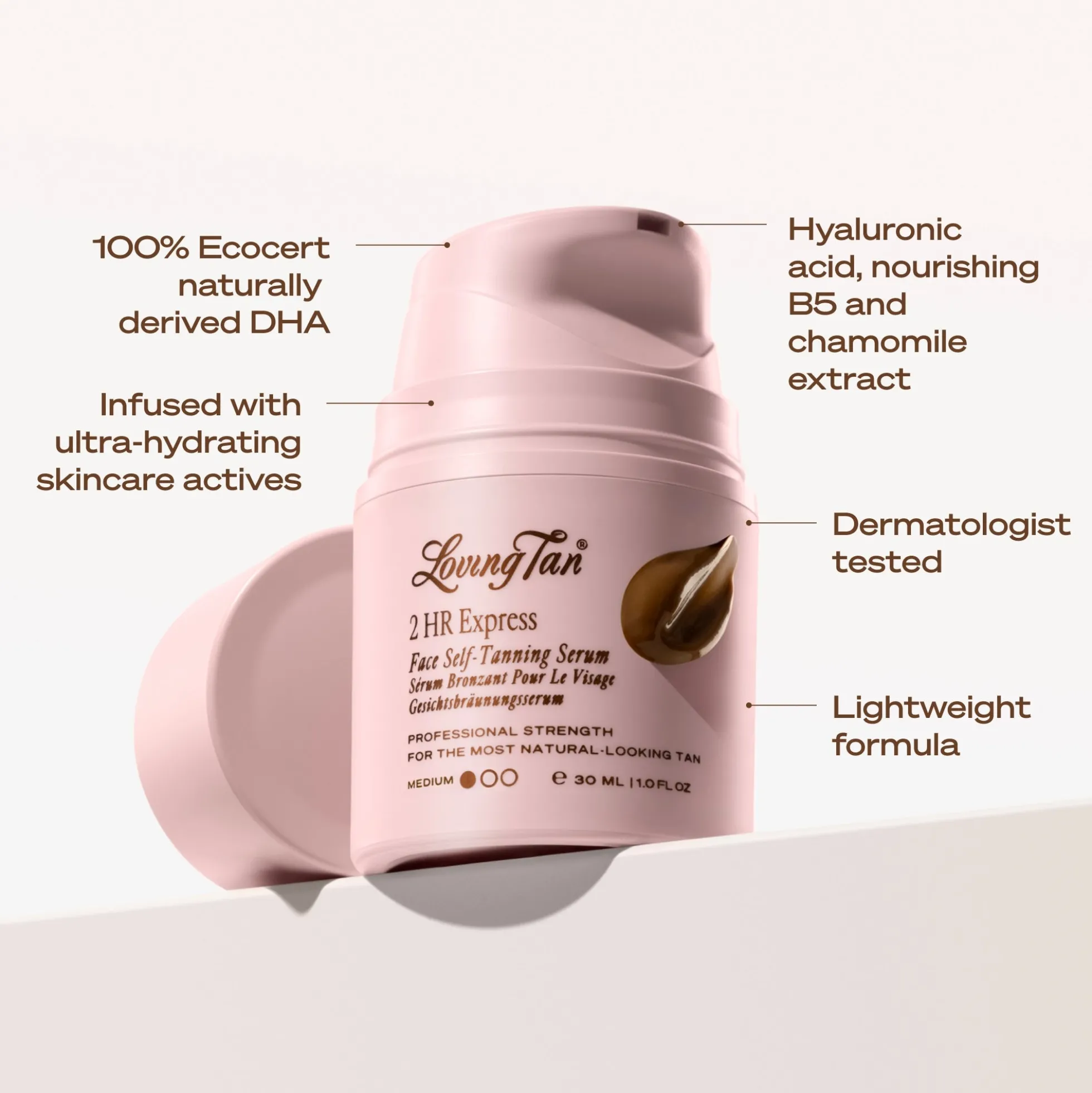 Loving Tan 2 Hour Express Face Tanning Serum Medium 30ml