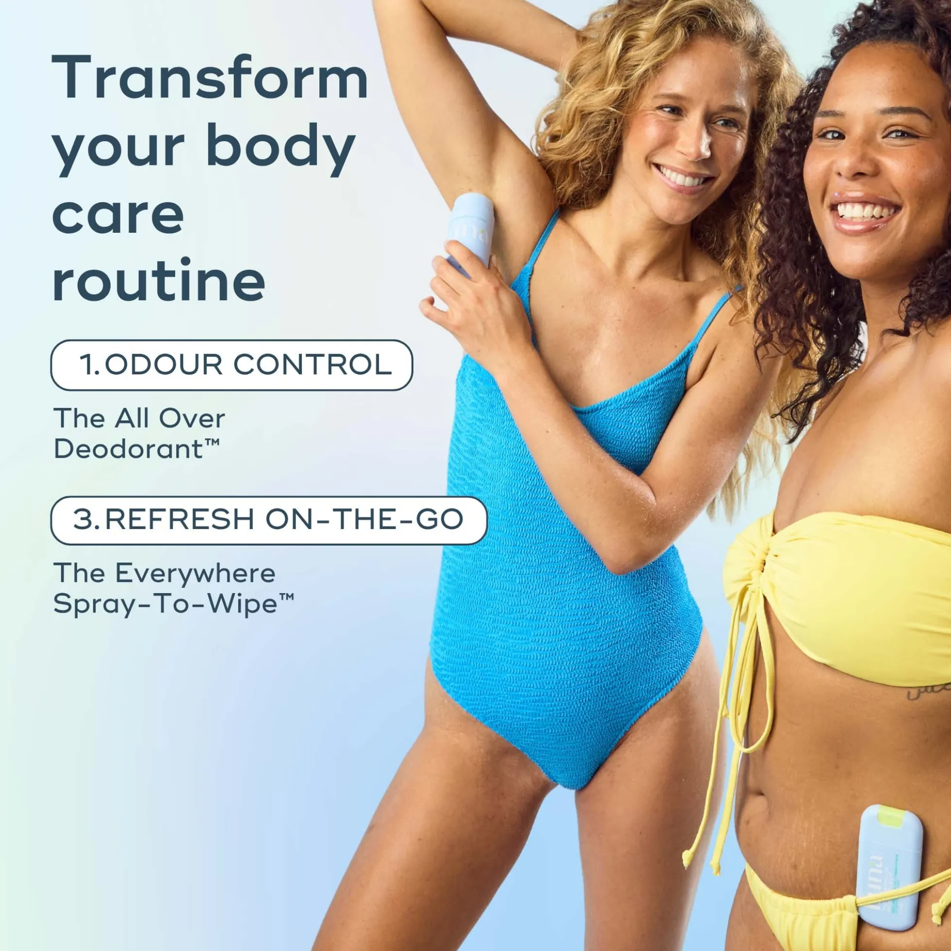 Luna Daily The All Over Deodorant™- Extra-strength, Natural, Non-Staining Body Deodorant Stick- Cooling