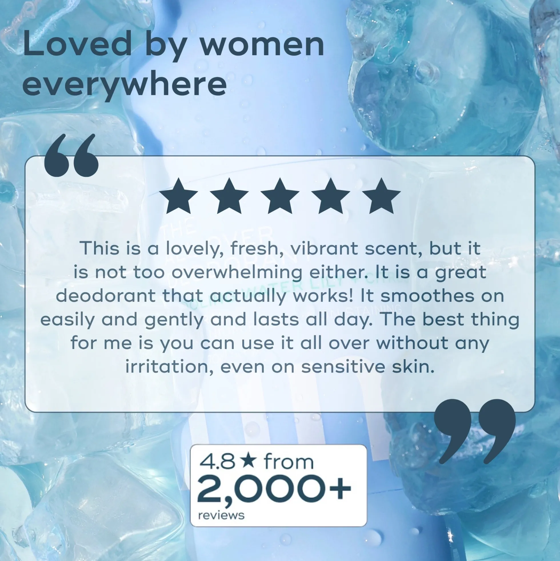 Luna Daily The All Over Deodorant™- Extra-strength, Natural, Non-Staining Body Deodorant Stick- Cooling