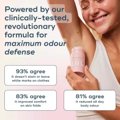 Luna Daily The All Over Deodorant Stick- Extra-strength, Natural, Non-Staining, Hydrating Soft Cotton for Dry Skin 70ml