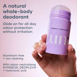 Luna Daily The All Over Deodorant Stick- Extra-Strength, Natural, Non-Staining, Jasmine & Ylang Ylang 70ml