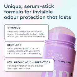 Luna Daily The All Over Deodorant Stick- Extra-Strength, Natural, Non-Staining, Jasmine & Ylang Ylang 70ml