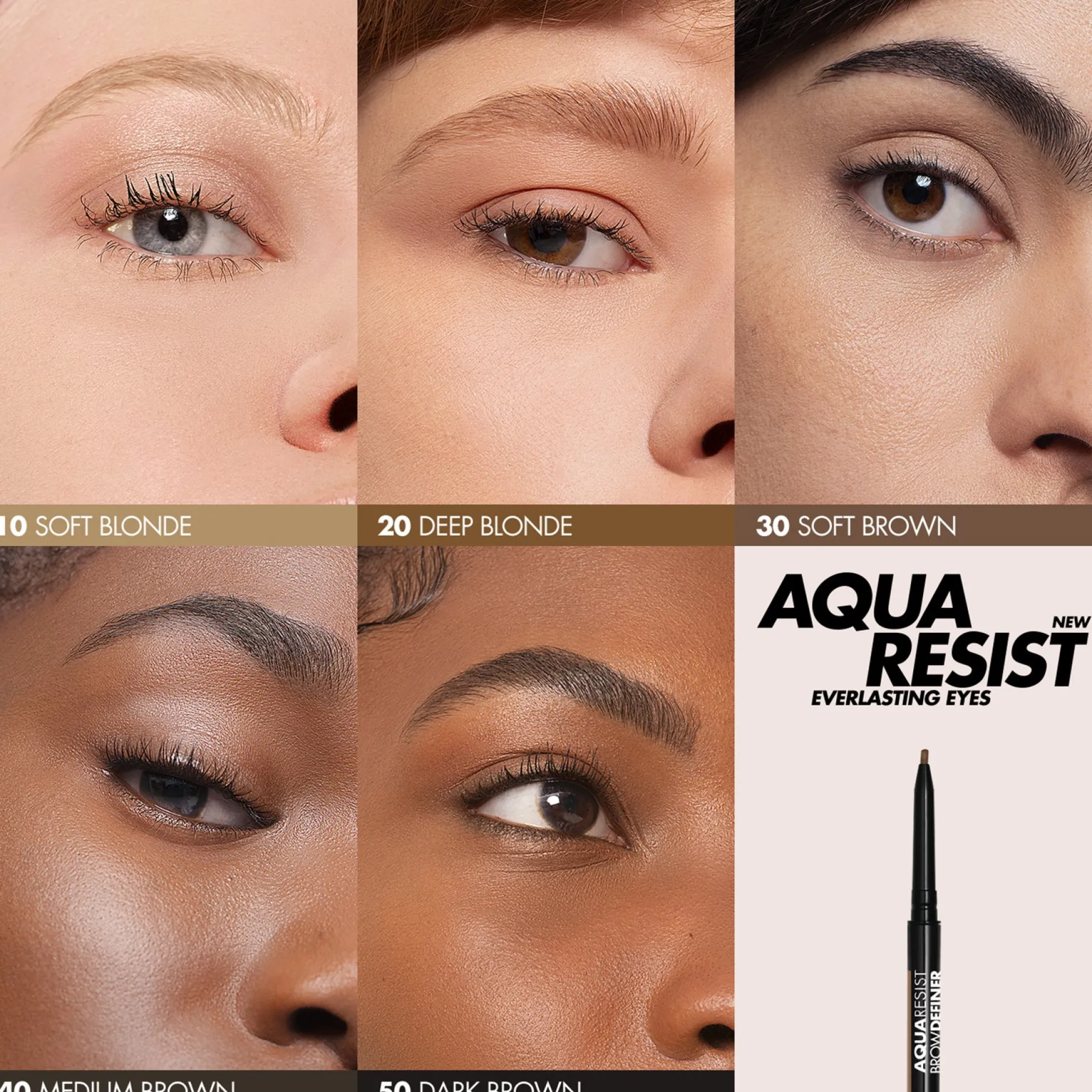 MAKE UP FOR EVER Aqua Resist Brow Definer 0.09g (Various Shades)