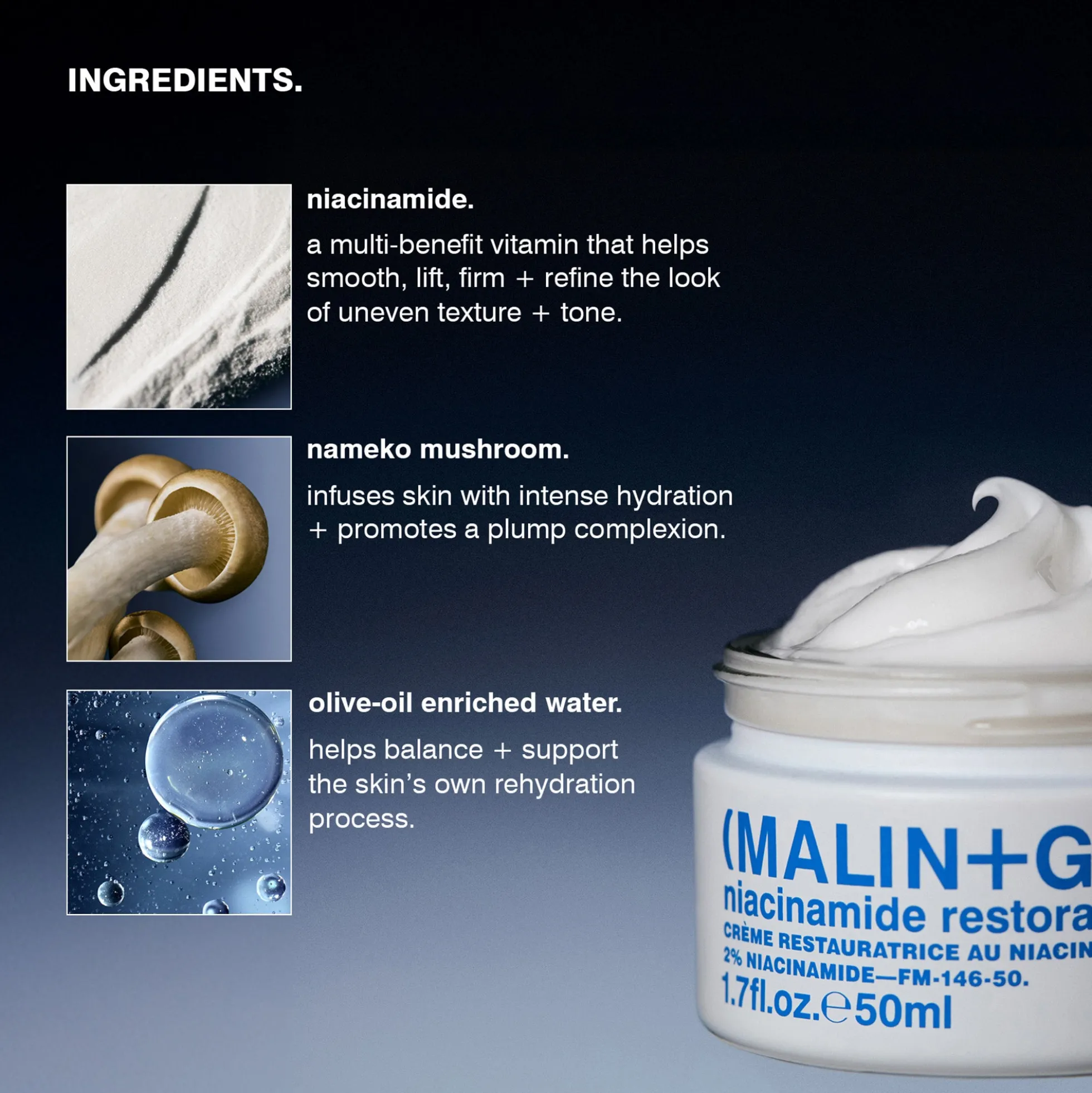 MALIN + GOETZ Niacinamide Restorative Cream 50ml