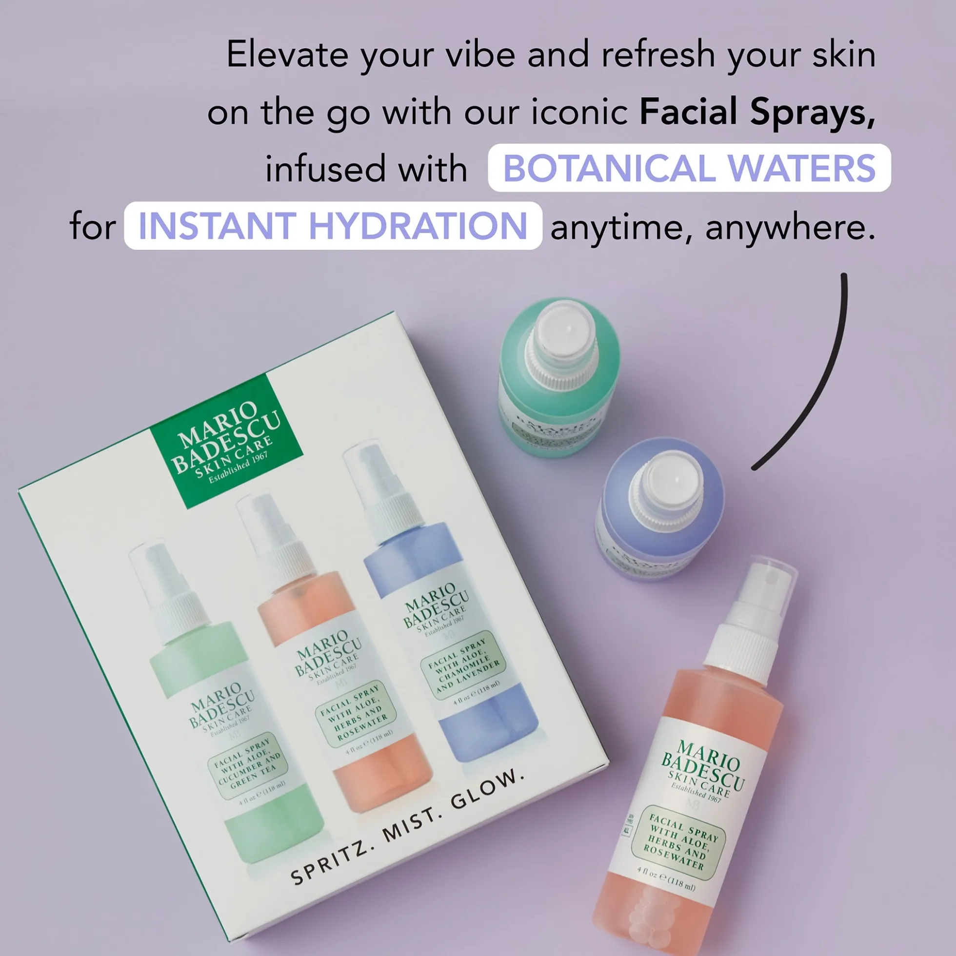 Mario Badescu Spritz. Mist. Glow. (Worth £34.50)