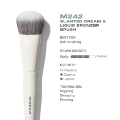Morphe M242 Slanted Cream & Liquid Bronzer Brush