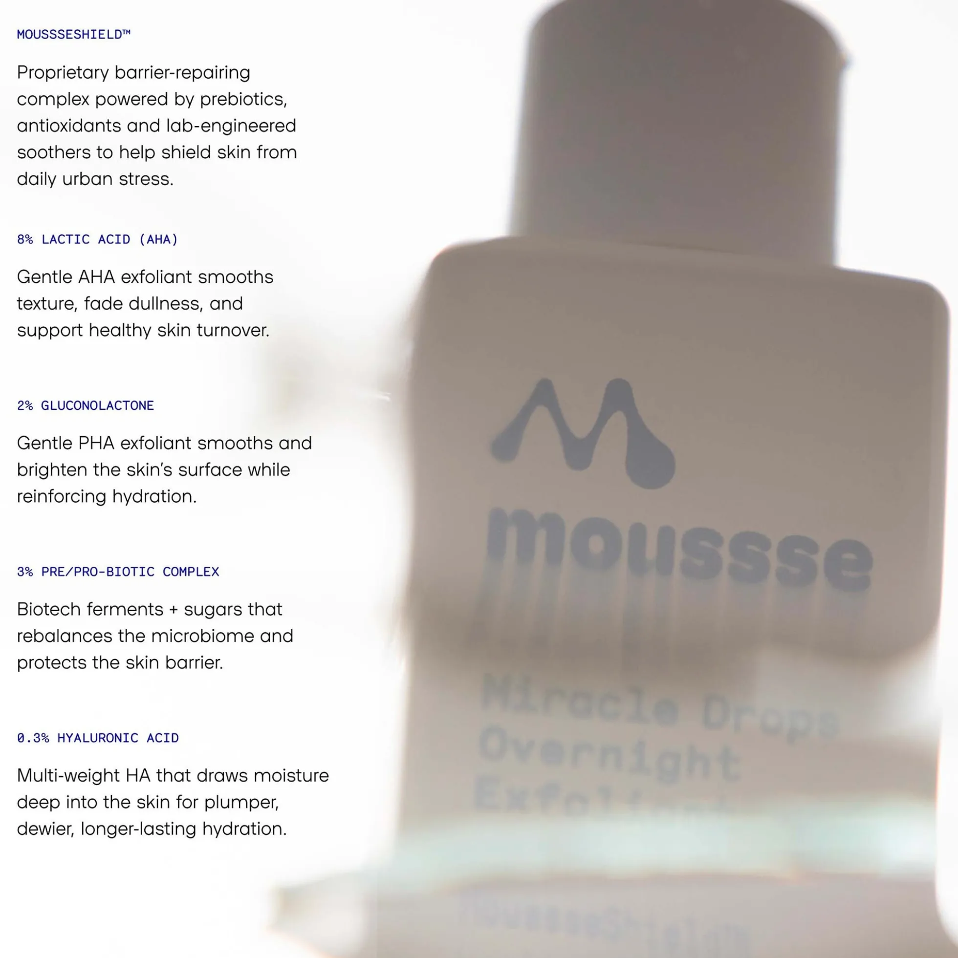 Moussse Miracle Drops Overnight Exfoliant 30ml