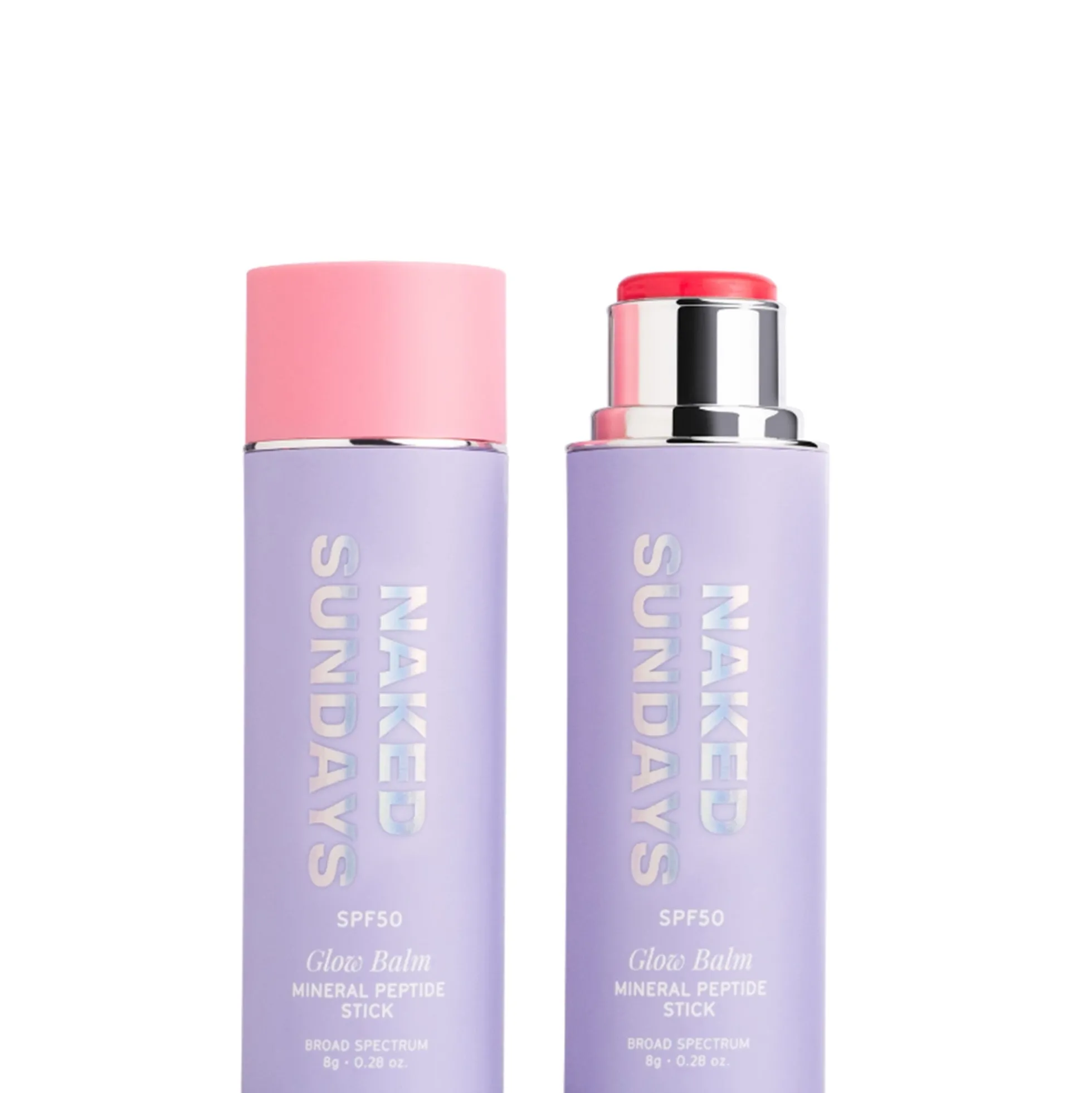 Naked Sundays Glow Balm - Mineral Peptide Stick Pink Pop 8g