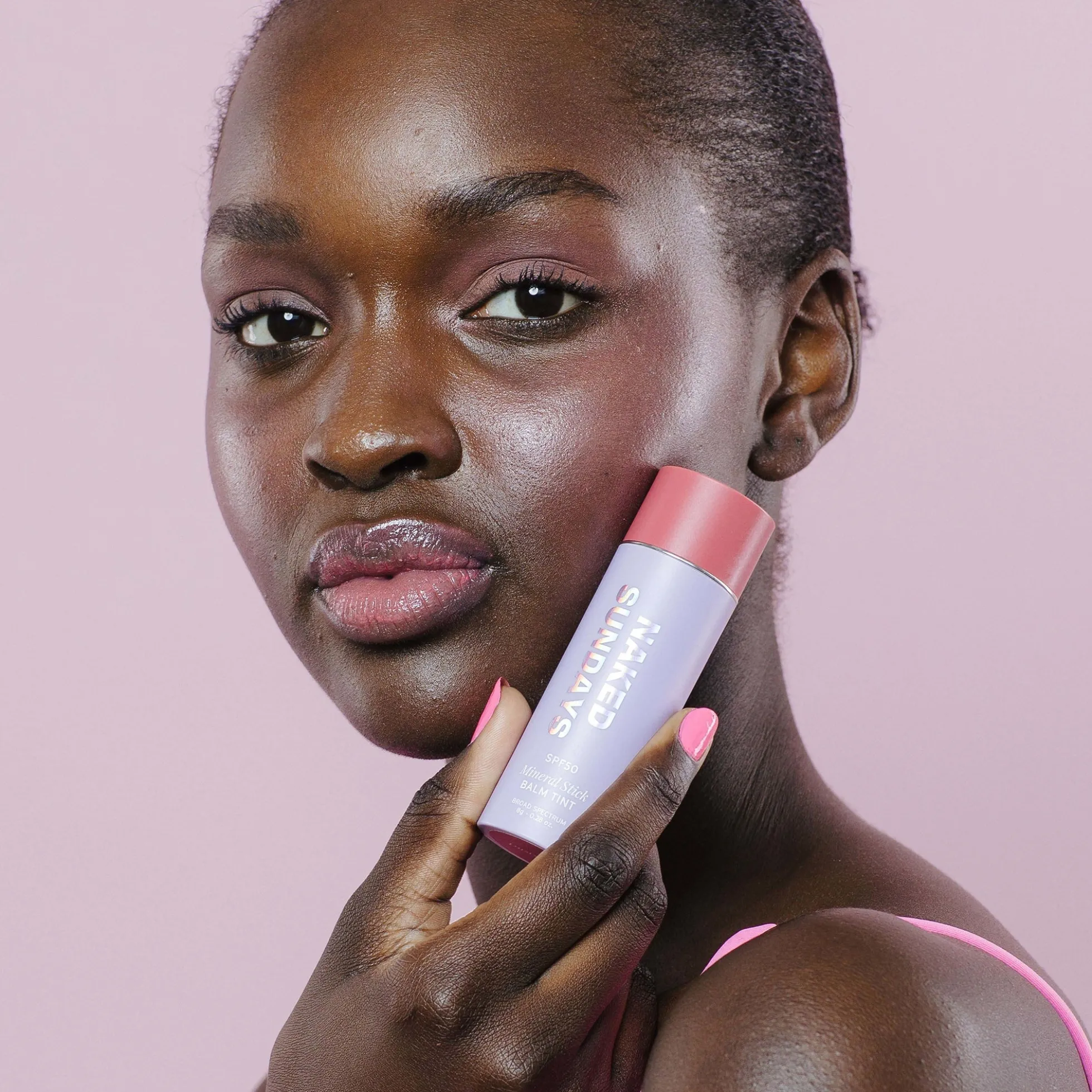 Naked Sundays Glow Balm - Mineral Peptide Stick Dusty Rose 8g