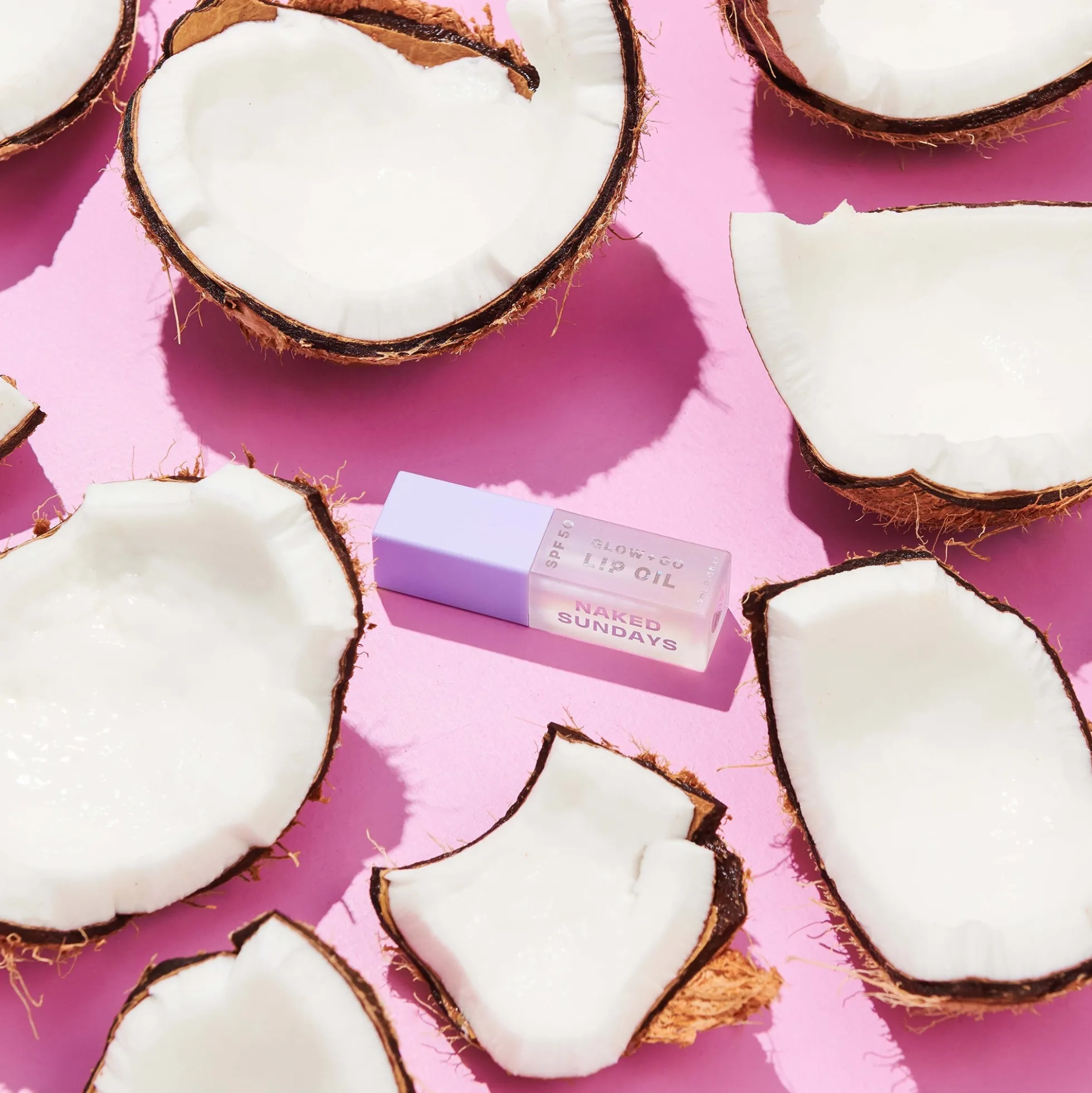 Naked Sundays SPF50 Glow & Go Lip Oil in Coconut
