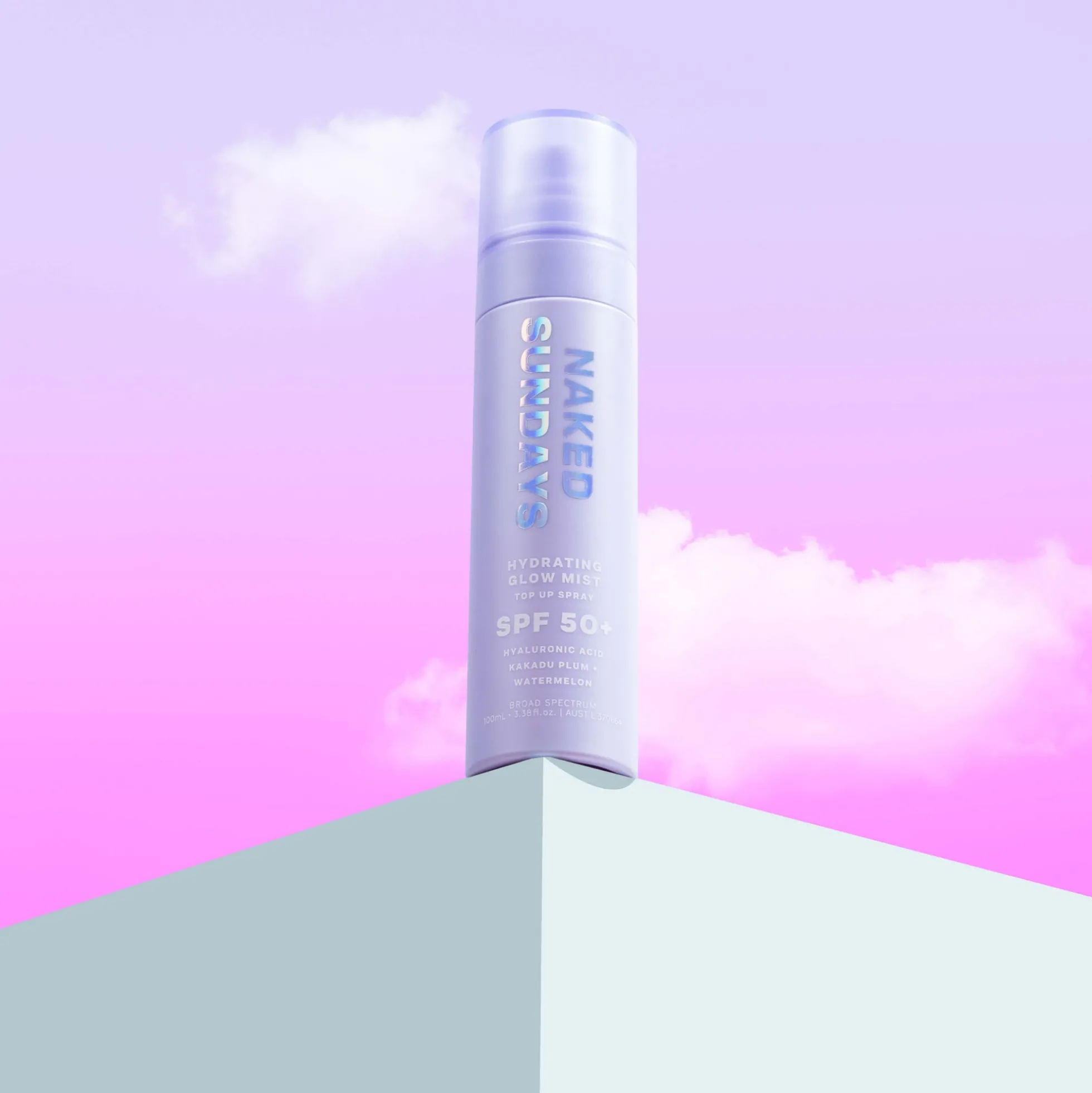 Naked Sundays SPF50+ Hydrating Glow Mist Setting Spray Sunscreen 75ml