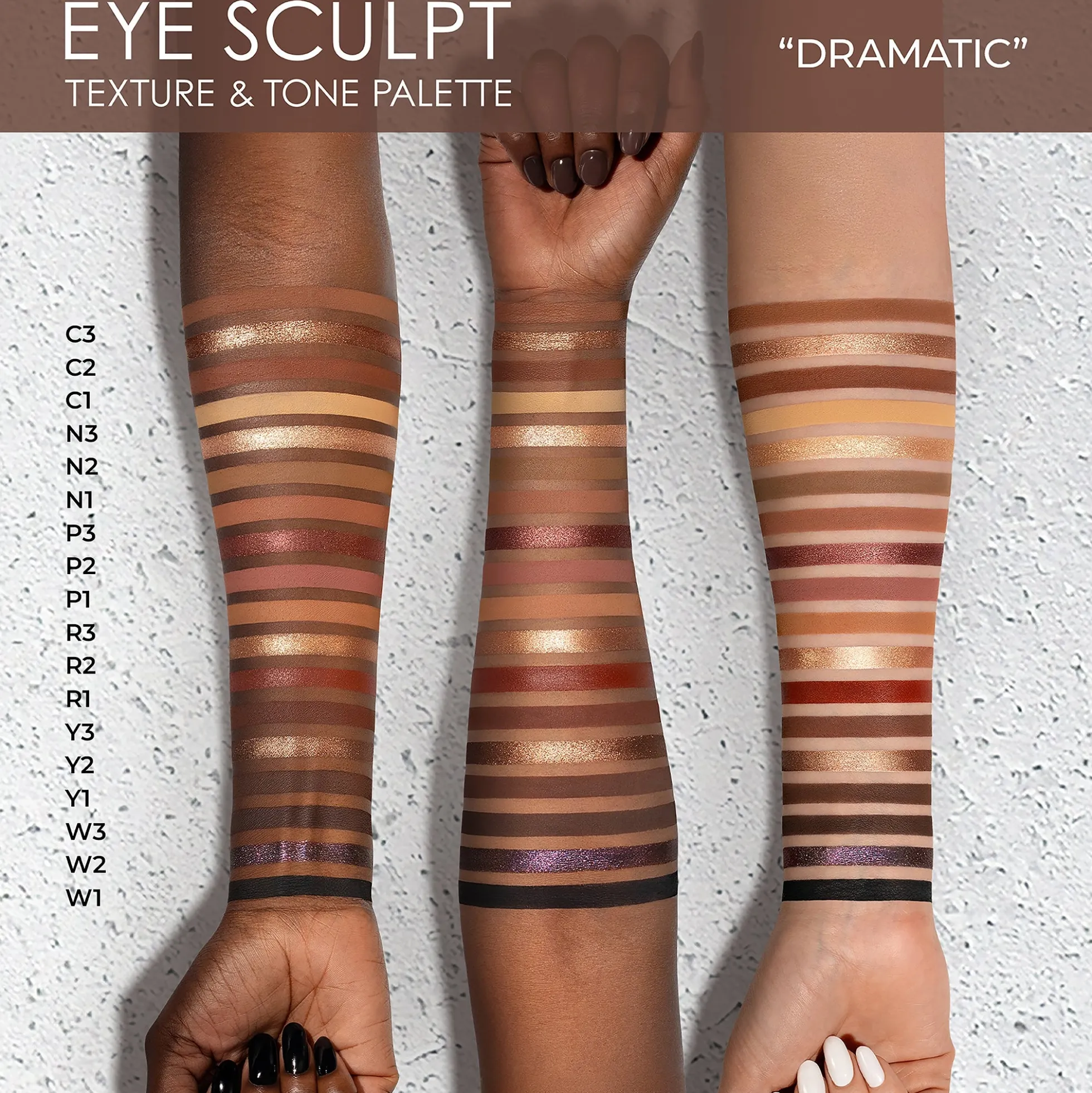 Natasha Denona Eye Sculpt Texture and Tone Eyeshadow Palette - Dramatic