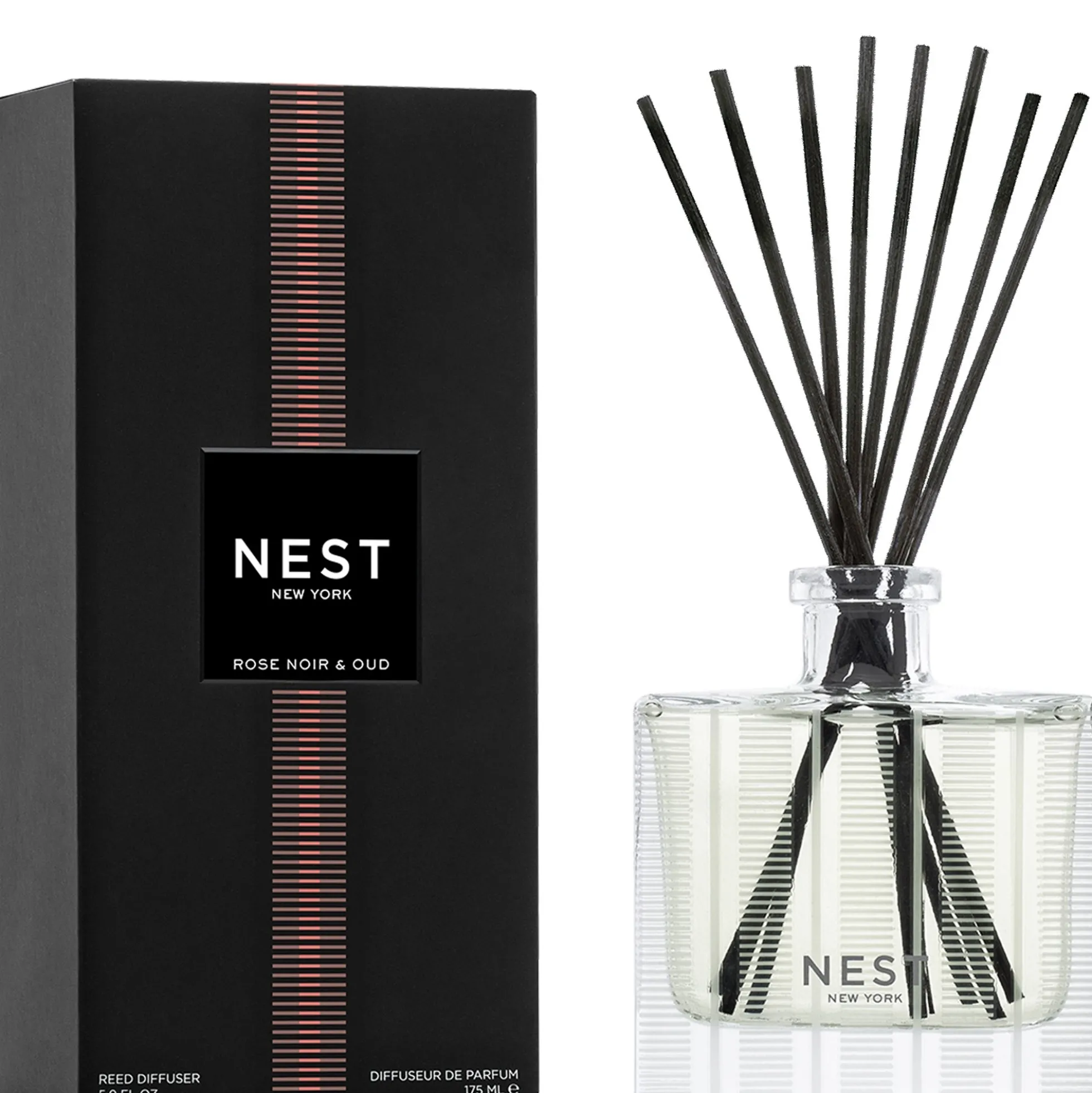 NEST New York Rose Noir And Oud Reed Diffuser 5.9 Fl.Oz/175 Ml