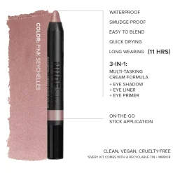 NUDESTIX Nude Beach 6-Piece Eye Pencil Palette