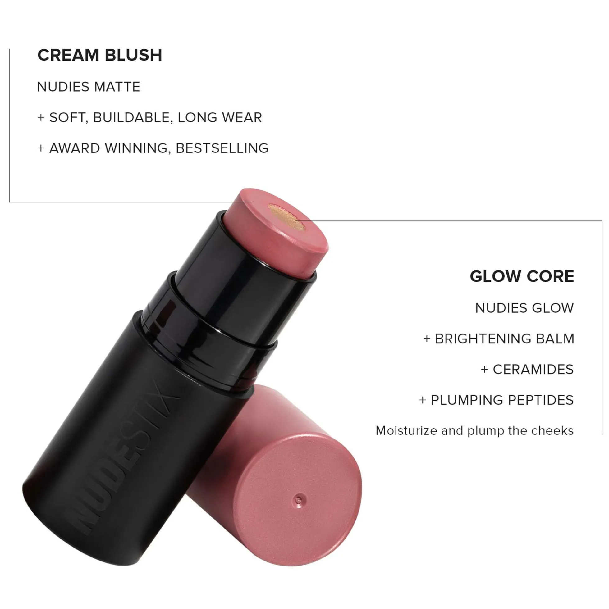 NUDESTIX Nudies Matte and Glow Core All Over Face Blush Colour 6g (Various Shades)