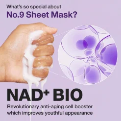 Numbuzin No.9 NAD Bio Full Face Pack Sheet (Pack of 4)