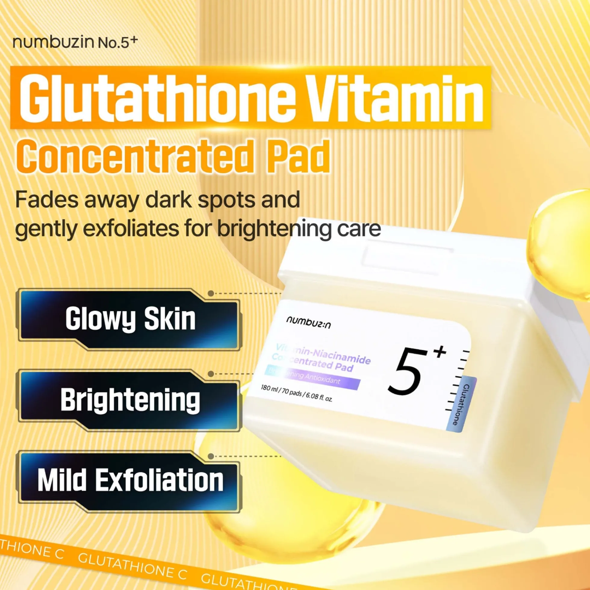 Numbuzin No.5 Vitamin-Niacinamide Concentrated Pad x 70