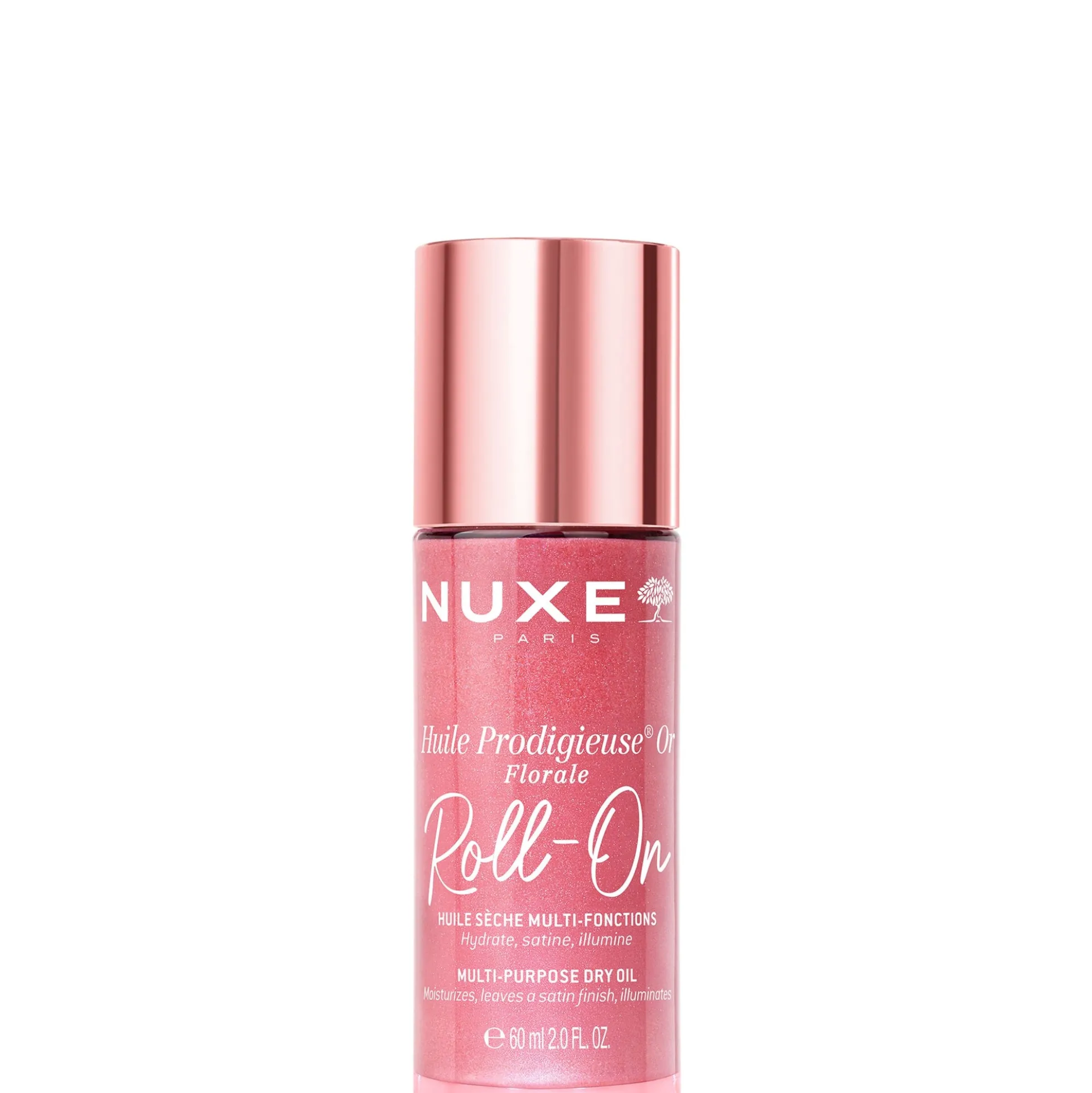 NUXE Huile Prodigieuse Floral Gold Shimmer Multi-Purpose Dry Oil for Face, Body and Hair Roll On 60ml