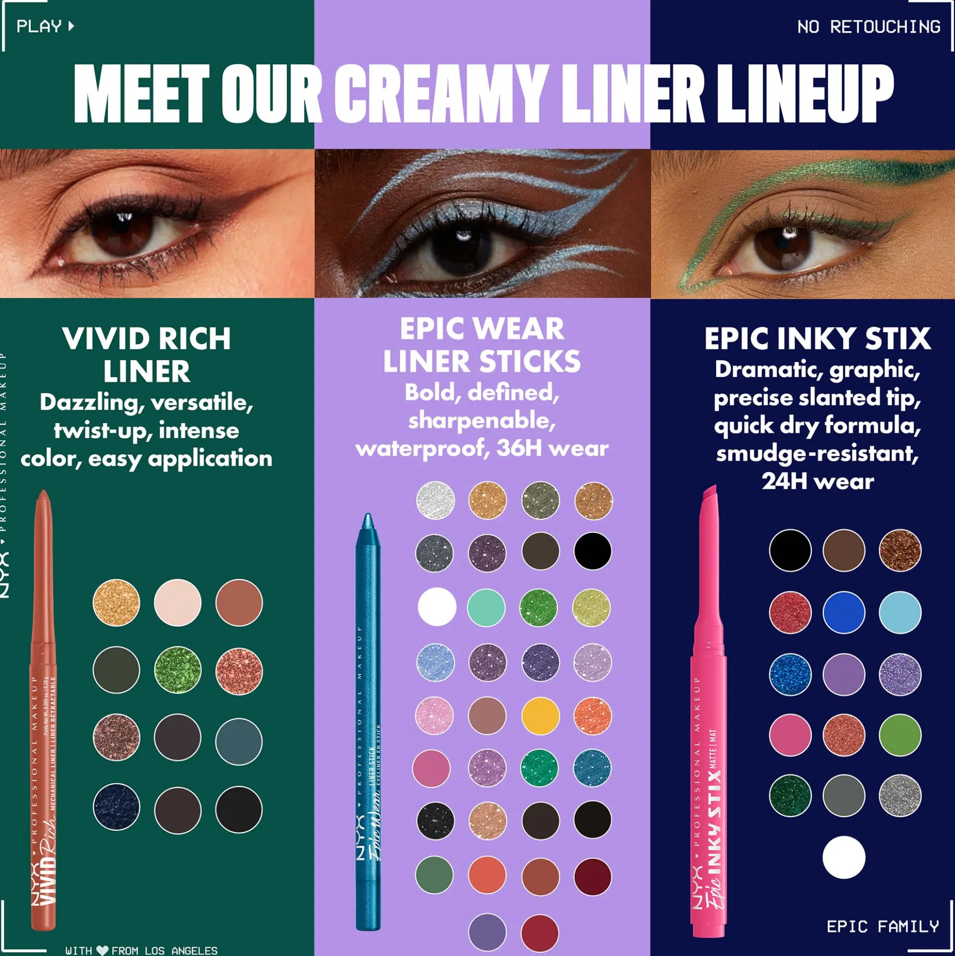 NYX Professional Makeup Epic Inky Stix Waterproof Cream Gel Eyeliner (Various Shades)