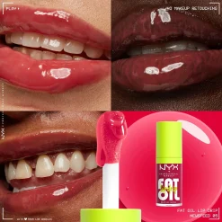 NYX Professional Makeup Fat Oil Lip Drip 12H Hydration Non-Sticky Finish Lip Gloss 4.8ml (Various Shades)
