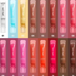 NYX Professional Makeup Jelly Job, Full-Bodied Shine Gloss, Lip-Smoothing Shine (Various Shades)