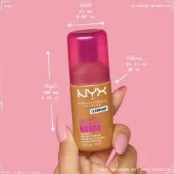 NYX Professional Makeup Make 'EM Wonder, 24H Soft Matte Foundation, Undetectable Finish,
