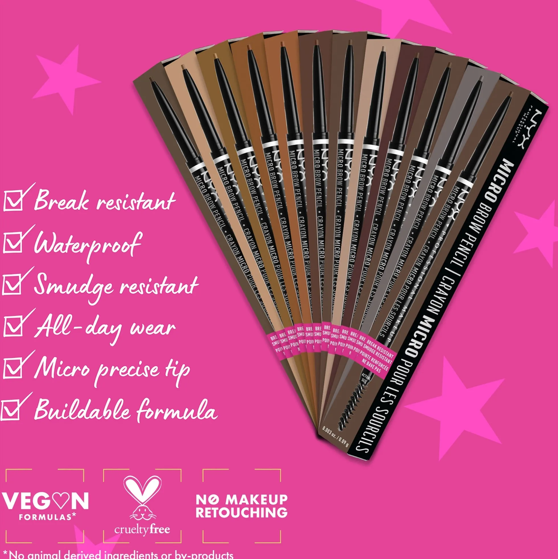NYX Professional Makeup Micro Brow Pencil (Various Shades)