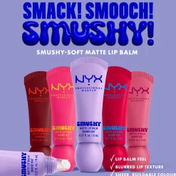 NYX Professional Makeup Smushy, Matte Lip Balm, Soft Diffused Colour, Matte Finish