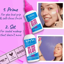 NYX Professional Makeup The Face Glue Setting Spray Up To 24 Hour Wear Transfer Resistant & Waterproof 60ml