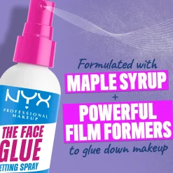 NYX Professional Makeup The Face Glue Setting Spray Up To 24 Hour Wear Transfer Resistant & Waterproof 60ml