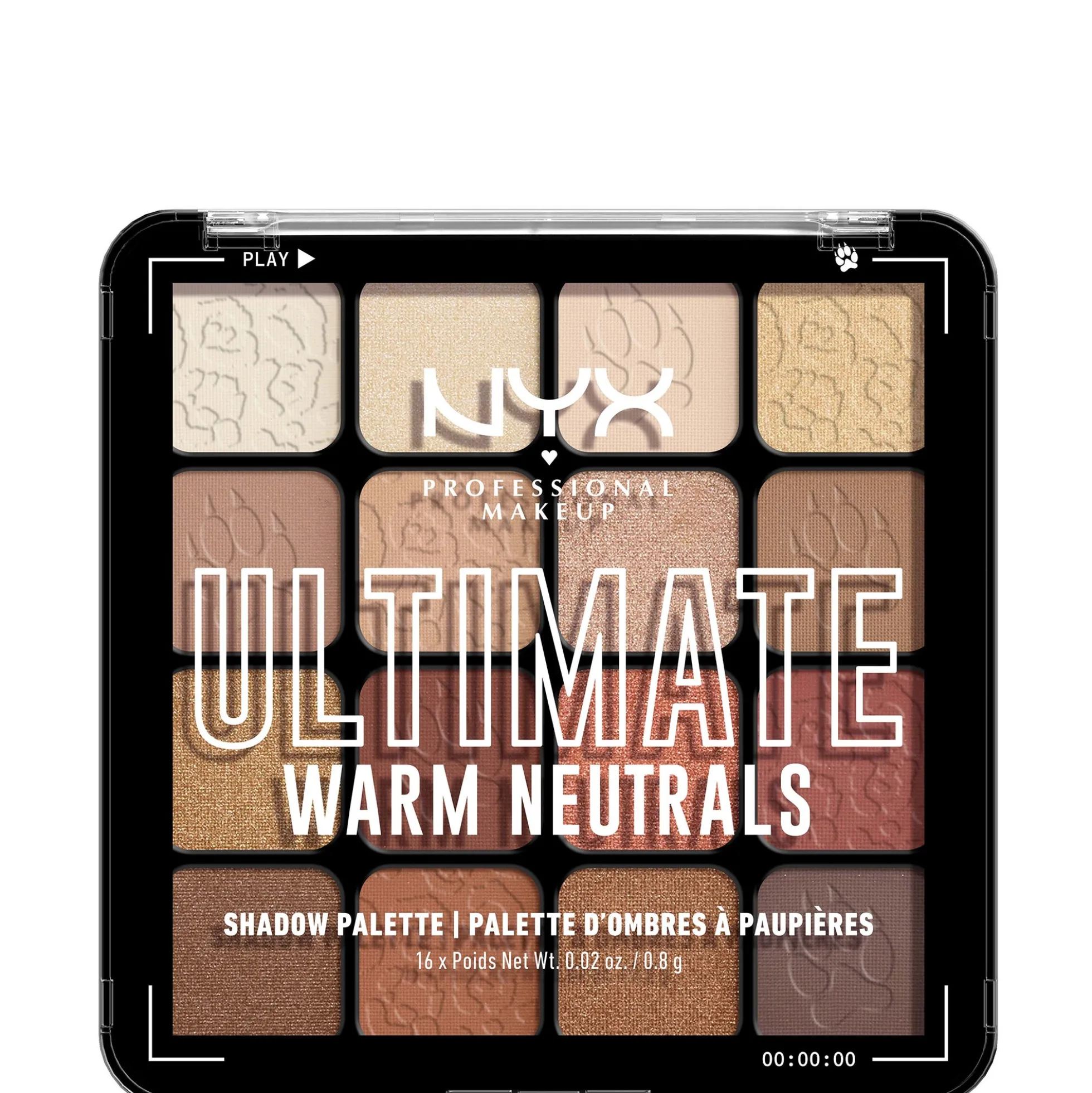 NYX Professional Makeup Ultimate Shadow Palette Vegan 16-Pan - Warm Neutrals