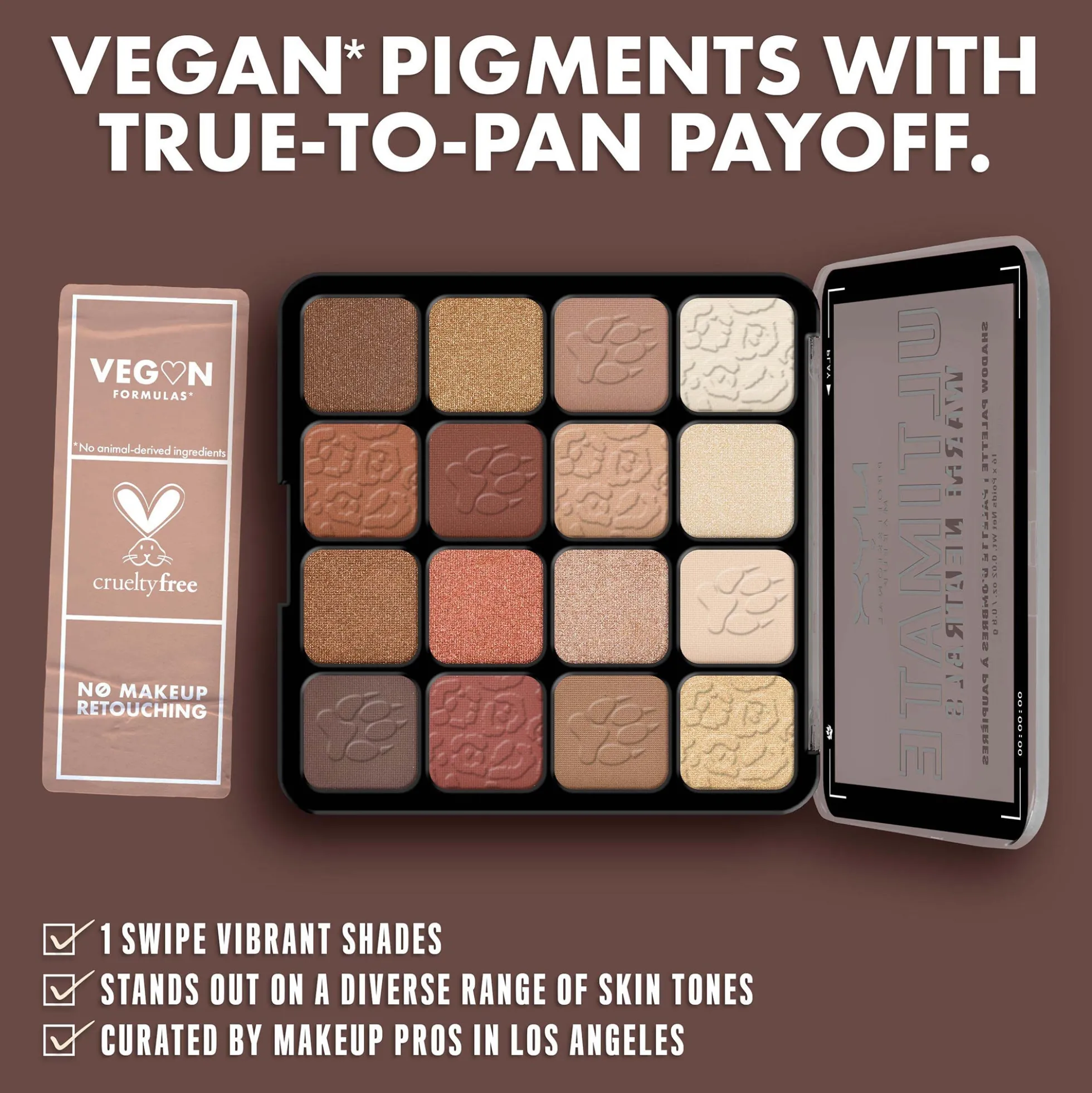 NYX Professional Makeup Ultimate Shadow Palette Vegan 16-Pan - Warm Neutrals