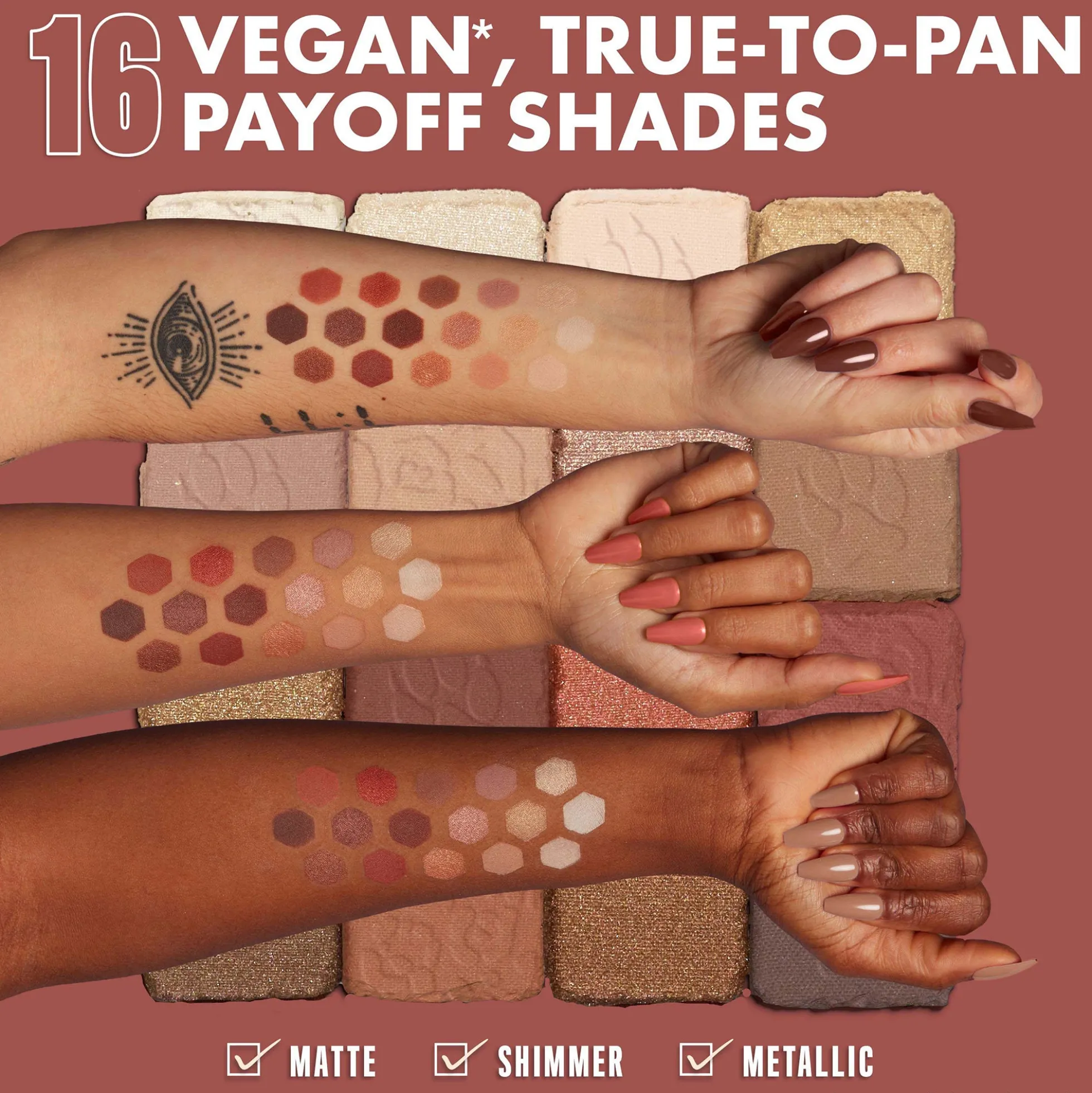NYX Professional Makeup Ultimate Shadow Palette Vegan 16-Pan - Warm Neutrals