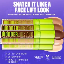 NYX Professional Makeup Wonder Snatch Concealer, Liquid Concealer, Up to 24h Hydration, Waterproof Wear (Various Shades)