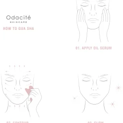 Odacité Crystal Contour Gua Sha - Rose Quartz