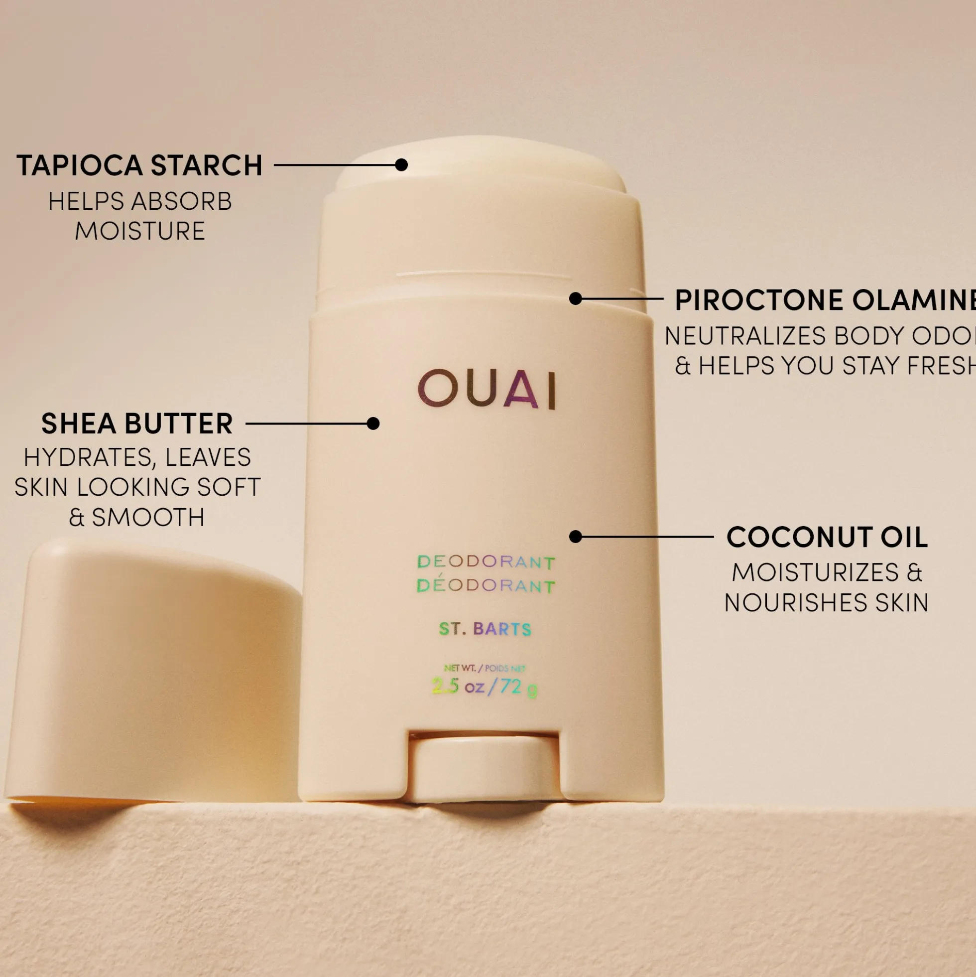 OUAI Deodorant - St Barts 72g