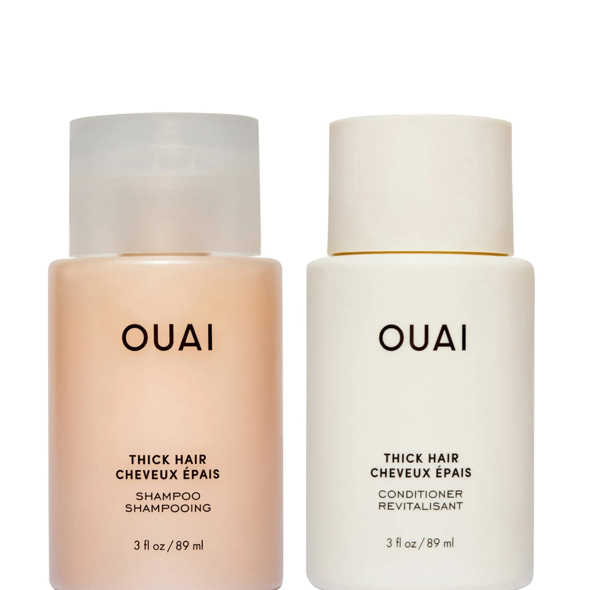 OUAI Thick Shampoo and Conditioner Travel Bundle