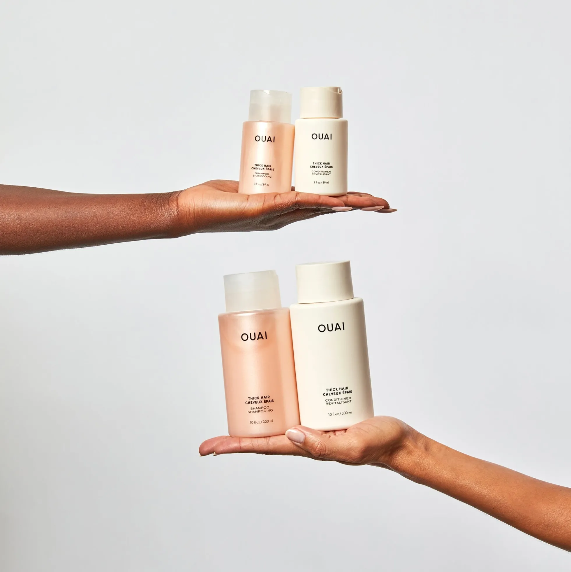 OUAI Thick Shampoo and Conditioner Travel Bundle