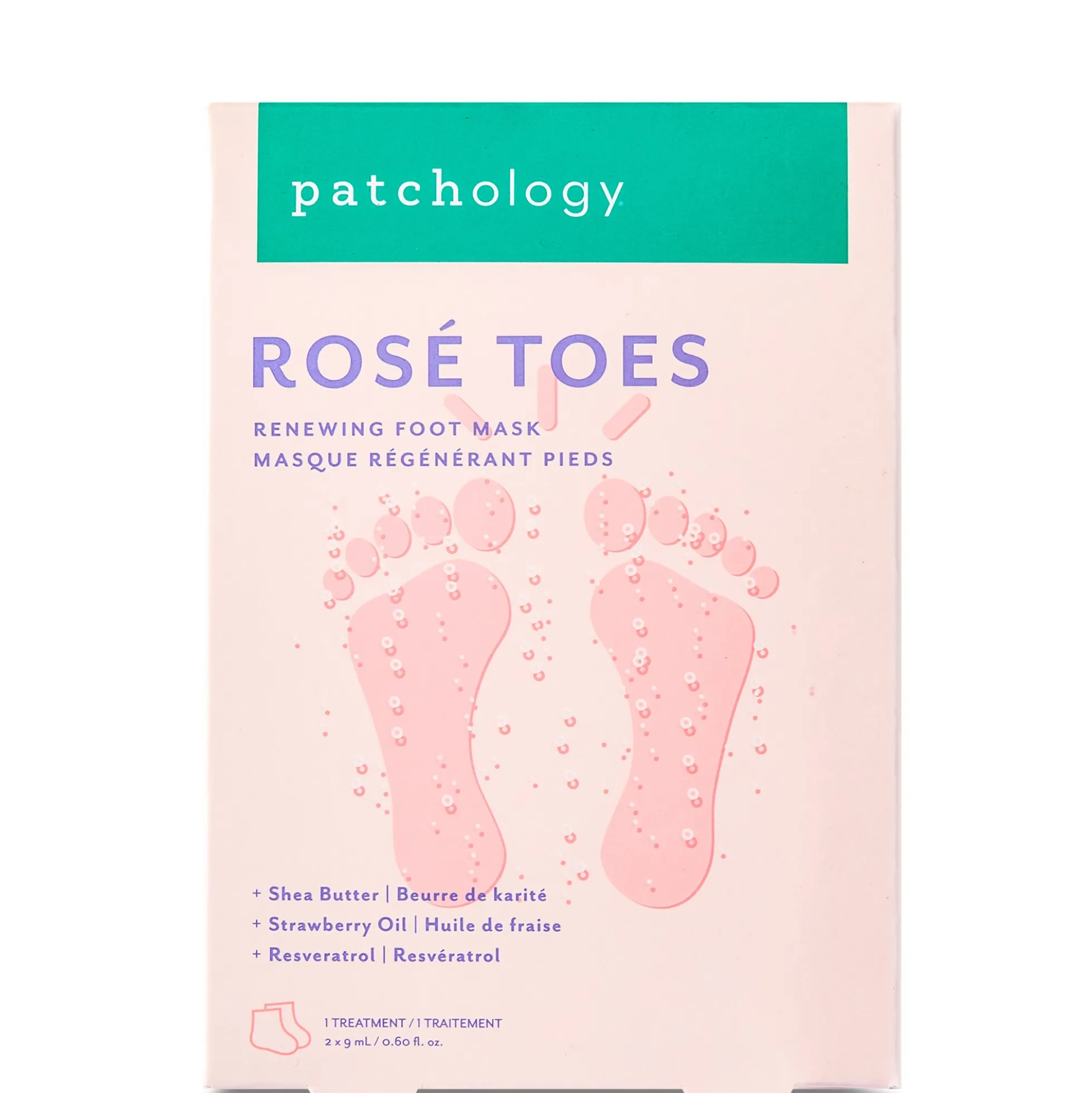 Patchology Rosé Toes -Renewing Foot Mask 60g