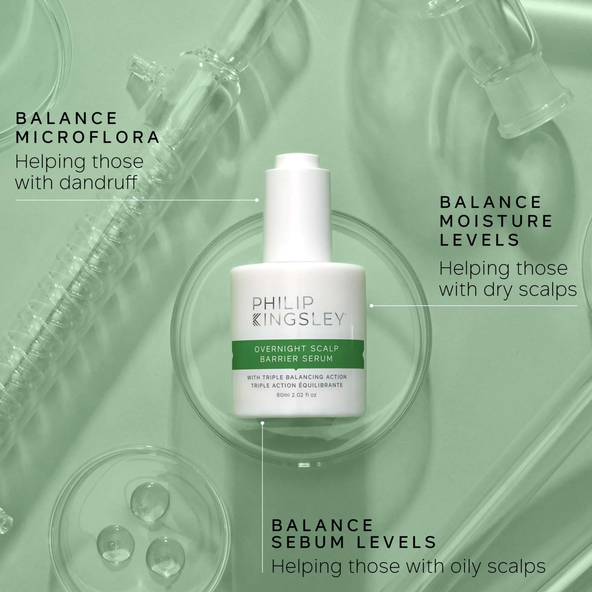 Philip Kingsley Overnight Scalp Barrier Serum with Triple Balancing Action 60ml