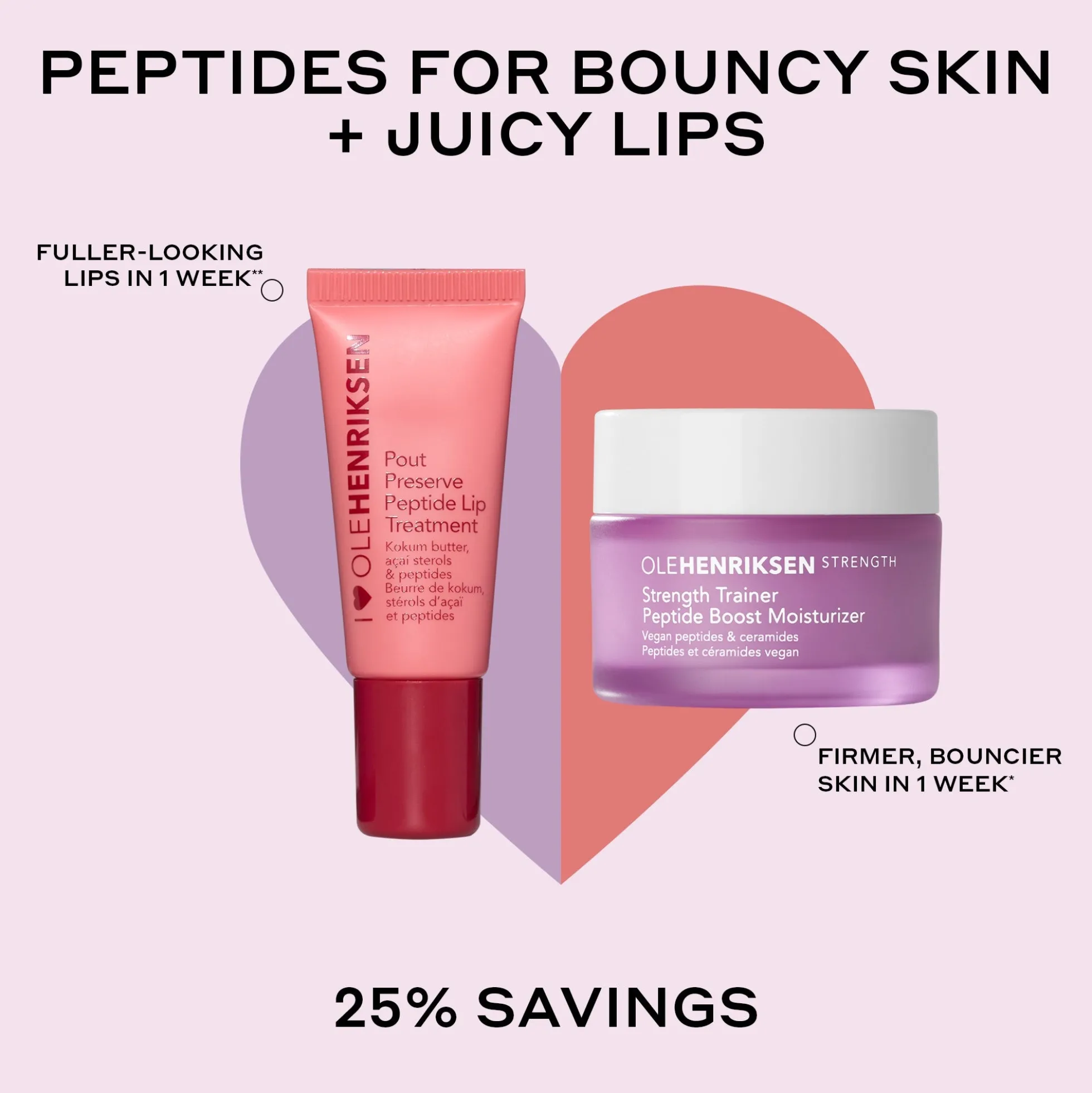 Plumping Peptide Pair (Strawberry Pout Preserve & Trainer Moisturiser)