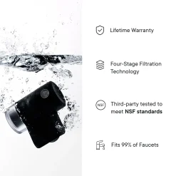 Qure Skincare Faucet Filter Black