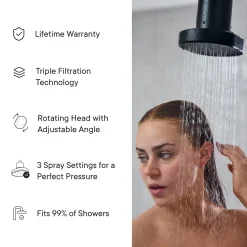 Qure Skincare Shower Filter Black