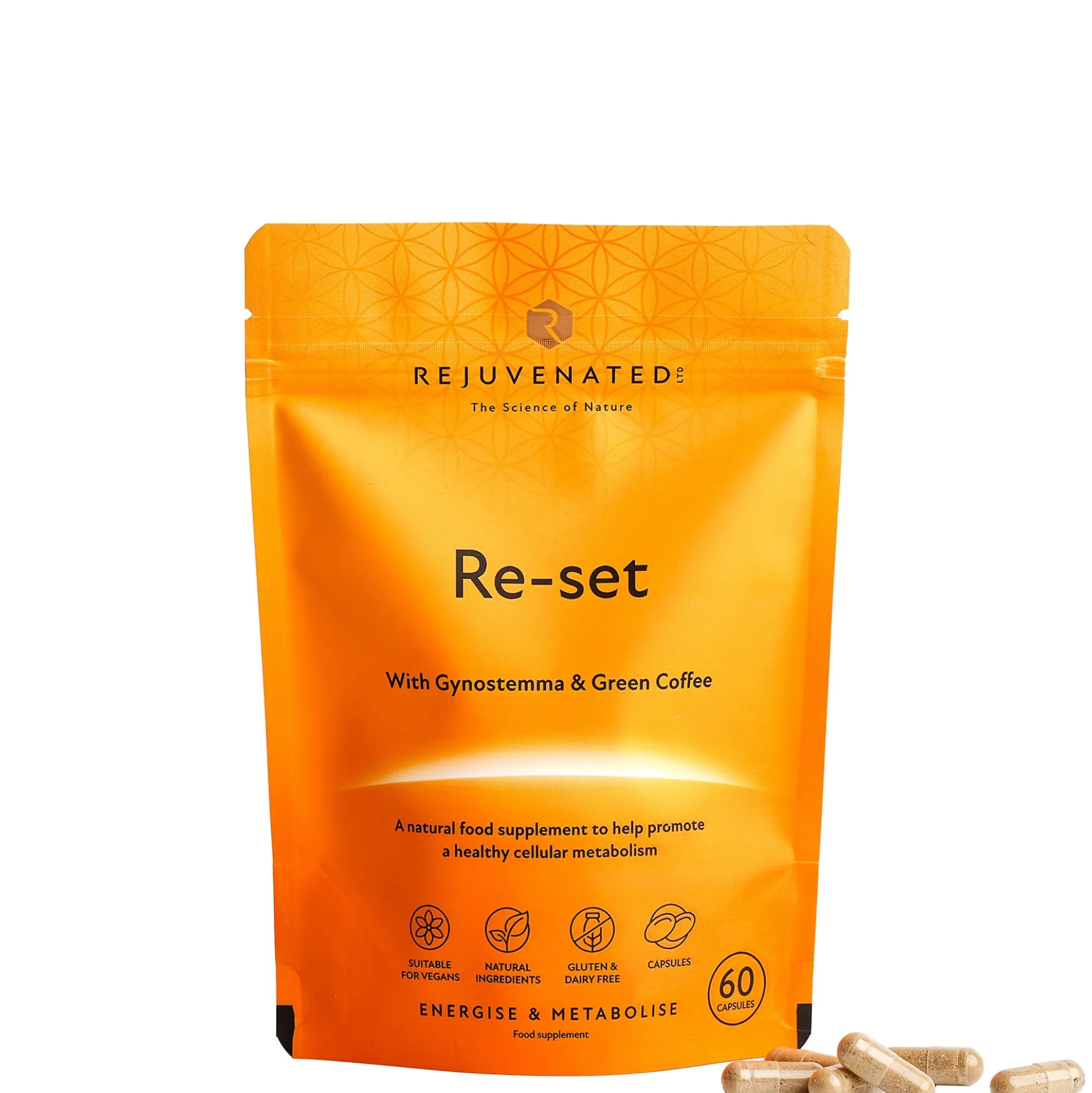 Rejuvenated Re-Set Energy and Metabolism Booster - 60 Capsules