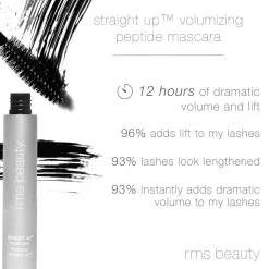 RMS Beauty Straight Up Volumizing Peptide Mascara Travel Size 4.5ml - HD Black
